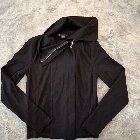 Armani Exchange Black Moto Jacket Full Zip Women's MEDIUM - Picture 1 of 6